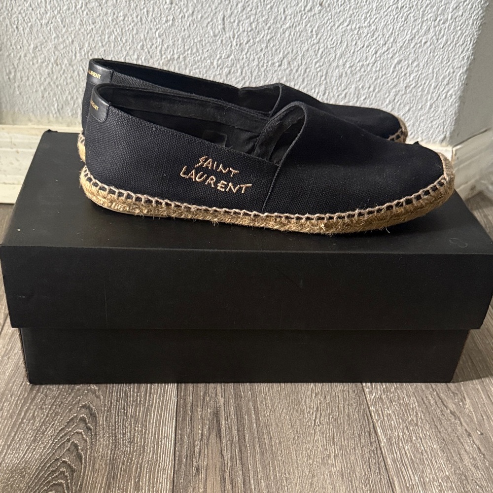 Saint Laurent Black Canvas Espadrilles